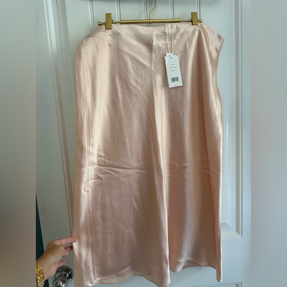 NWT Beautiful Vince Pink Midi Slip On Skirt - Picture 5 of 5